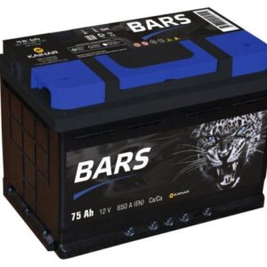 Аккумулятор BARS 6СТ-75 П.П. 75Ah 650A 278x175x190 «+ -«