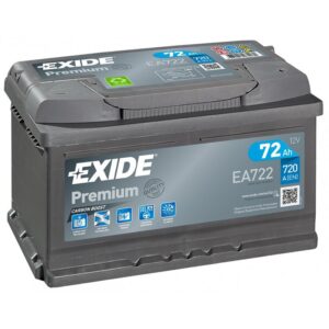 Аккумулятор EXIDE PREMIUM ЕА722 72Ah 720A 278x175x175 «- +»