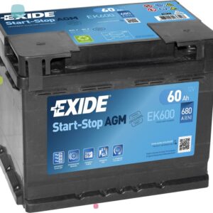 Аккумулятор EXIDE Start-Stop AGM EК600 60Ah 680A 242x175x190 «- +»