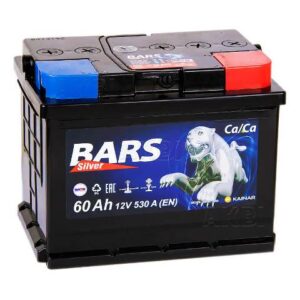Аккумулятор BARS 6СТ-60 П.П. 60Ah 540A 242x175x190 «+ -«